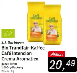 KONSUM J.J. Darboven Bio Trandfair-Kaffee Café Intencion Crema Aromatico Angebot
