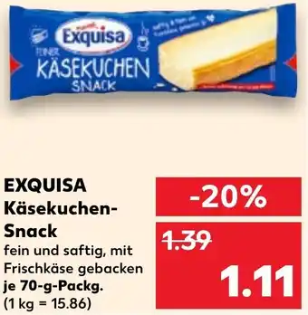 Kaufland EXQUISA Käsekuchen Snack Angebot