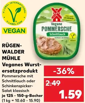 Kaufland RÜGENWALDER MÜHLE Veganes Wurstersatzprodukt Angebot