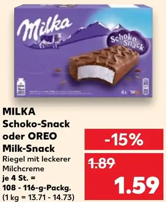 Kaufland MILKA Schoko-Snack oder OREO Milk-Snack Angebot