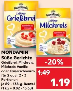 Kaufland MONDAMIN Süße Gerichte Angebot