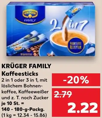 Kaufland KRÜGER FAMILY Kaffeesticks Angebot