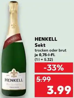 Kaufland HENKELL Sekt Angebot