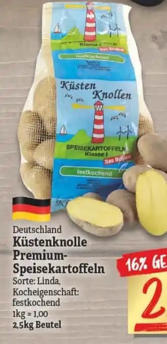 NP Discount Küstenknolle Premium Speisekartoffeln 2,5kg Beutel Angebot