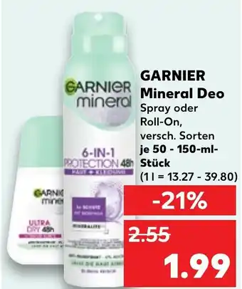 Kaufland GARNIER Mineral Deo Angebot