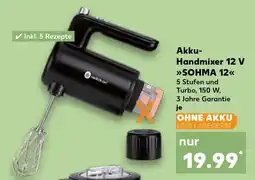 Kaufland switch on Akku- Handmixer 12 V SOHMA 12 Angebot