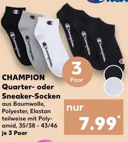 Kaufland CHAMPION Quarter- oder Sneaker-Socken Angebot