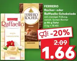 Kaufland FERRERO Rocher- oder Raffaello-Schokolade Angebot