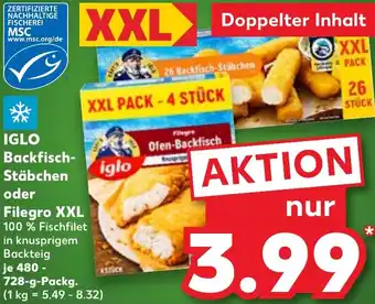 Kaufland IGLO Backfisch- Stäbchen oder Filegro XXL Angebot