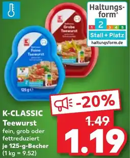 Kaufland K-CLASSIC Teewurst Angebot