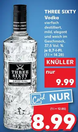 Kaufland THREE SIXTY Vodka Angebot