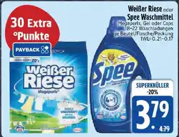Edeka Weißer Riese oder Spee Waschmittel Angebot