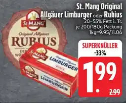 Edeka St. Mang Original Allgäuer Limburger oder Rubius Angebot