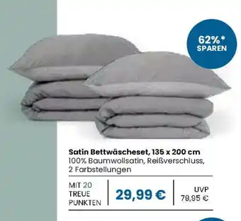 Edeka Satin Bettwäscheset, 135 x 200 cm Angebot