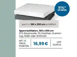 Edeka Spannbettlaken, 100 x 200 cm Angebot