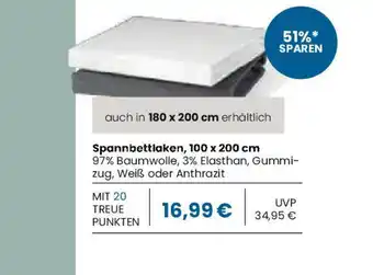 Edeka Spannbettlaken, 100 x 200 cm Angebot
