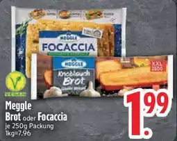 Edeka Meggle Brot oder Focaccia Angebot