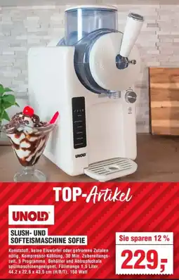 Handelshof UNOLD SLUSH- UND SOFTEISMASCHINE SOFIE Angebot