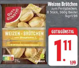 Edeka GUT&GUNSTIG Weizen Brötchen Angebot