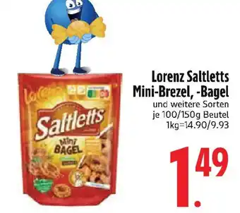 Edeka Lorenz Saltletts Mini-Brezel, -Bagel Angebot