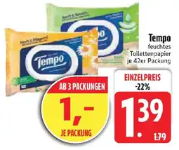 Edeka Tempo feuchtes Toilettenpapier Angebot