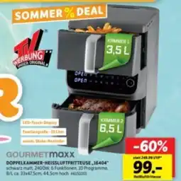 SCONTO GOURMETmaxx DOPPELKAMMER-HEISSLUFTFRITTEUSE "16404” Angebot