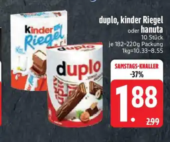 Edeka duplo, kinder Riegel oder hanuta Angebot