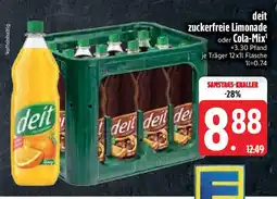 Edeka deit zuckerfreie Limonade oder Cola-Mix Angebot