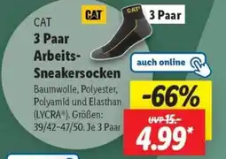 Lidl CAT 3 Paar Sneakersocken Angebot