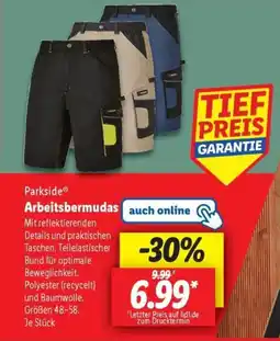 Lidl Parkside Arbeitsbermudas Angebot
