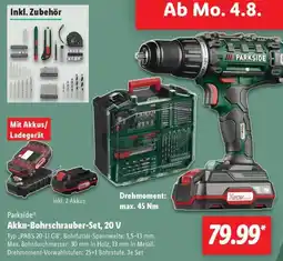 Lidl Parkside Akku-Bohrschrauber-Set, 20 V Angebot