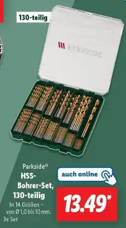 Lidl Parkside HSS- Bohrer-Set, 130-teilig Angebot
