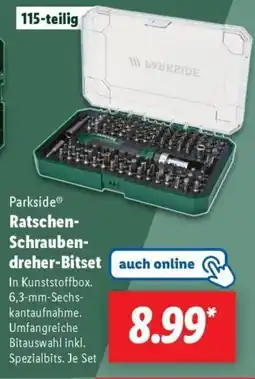 Lidl Parkside Ratschen- Schrauben- dreher-Bitset Angebot