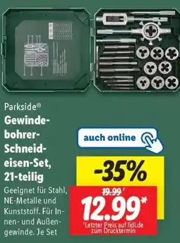 Lidl Parkside Gewinde- bohrer- Schneid- eisen-Set, 21-teilig Angebot