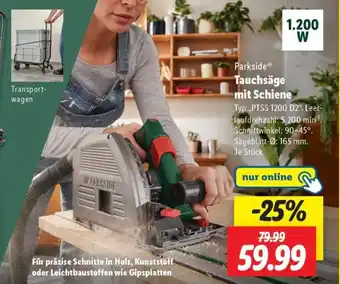 Lidl Parkside Tauchsäge mit Schiene Angebot