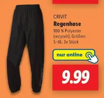 Lidl CRIVIT Regenhose Angebot