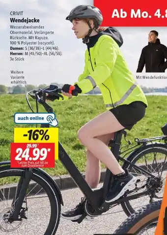 Lidl CRIVIT Wendejacke Angebot