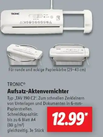 Lidl TRONIC Aufsatz-Aktenvernichter Angebot