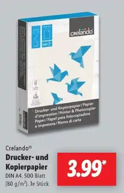 Lidl Crelando Drucker- und Kopierpapier Angebot