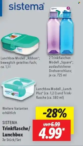 Lidl SISTEMA Trinkflasche/ Lunchbox Angebot