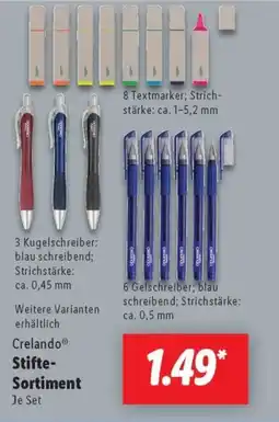 Lidl Crelando Stifte- Sortiment Angebot