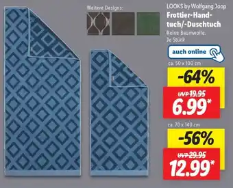 Lidl LOOKS by Wolfgang Joop Frottier-Hand- tuch/-Duschtuch Angebot