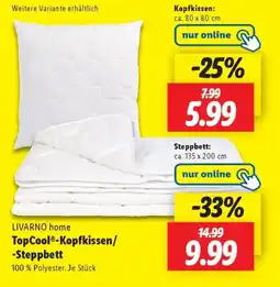 Lidl LIVARNO home TopCool-Kopfkissen Angebot