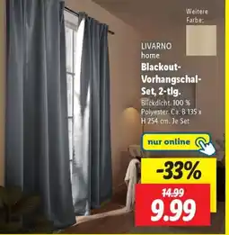 Lidl LIVARNO home Blackout- Vorhangschal- Set, 2-tlg. Angebot