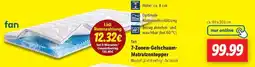 Lidl fan 7-Zonen-Gelschaum- Matratzentopper Angebot
