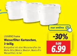 Lidl LIVARNO home Wasserfilter-Kartuschen, 3-teilig Angebot