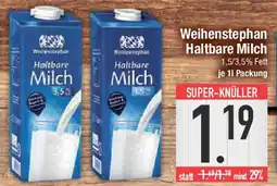 E-Center Weihenstephan Haltbare Milch Angebot
