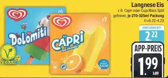 E-Center Langnese Eis Angebot