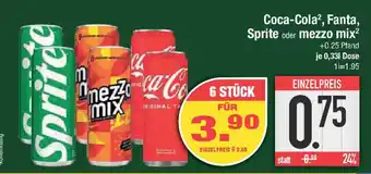 E-Center Coca-Cola, Fanta, Sprite oder mezzo mix Angebot