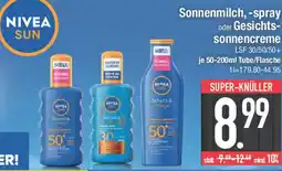 E-Center Sonnenmilch, -spray oder Gesichts- sonnencreme Angebot